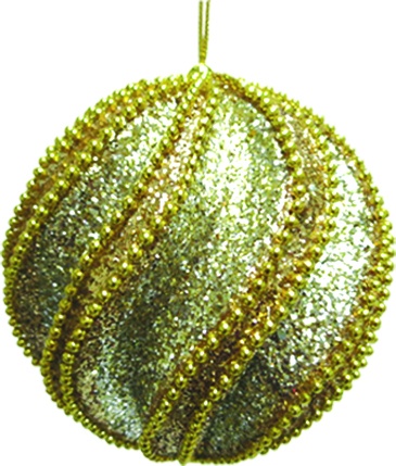 Glittered Bead Ball, 10cm