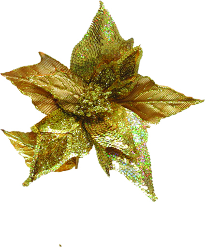Sequin Poinsettia, 25cm