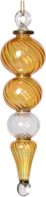 Glass Finial Ornament, 18cm