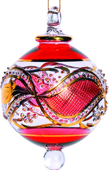 Glass Ball Ribbon Wave, 8cm