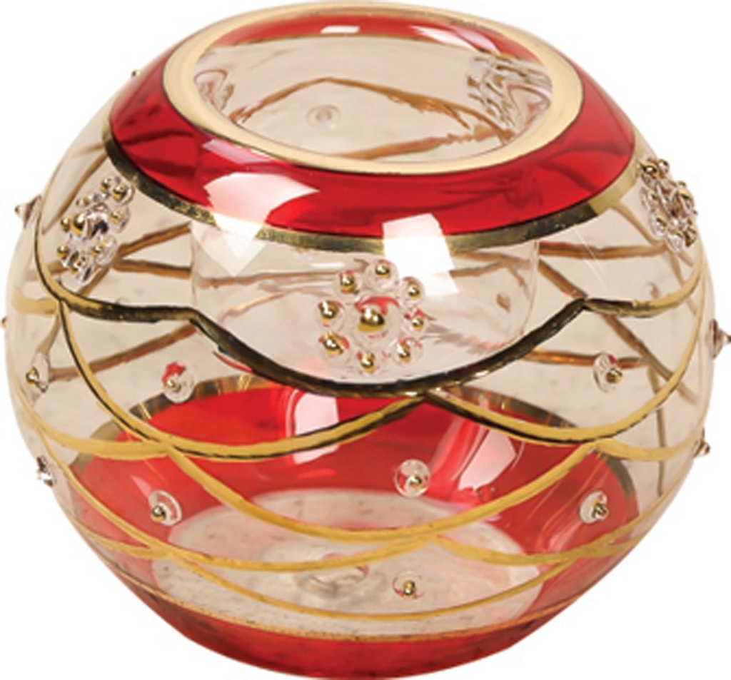 Glass Candleholder, 9cm