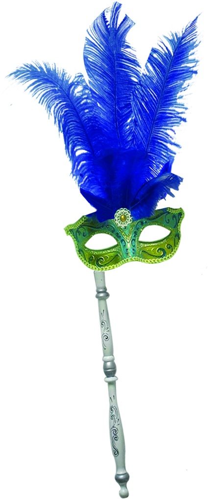 Plastic Mask Stick Feather