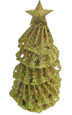 Glittered Christmas Tree Centrepiece, 20cm