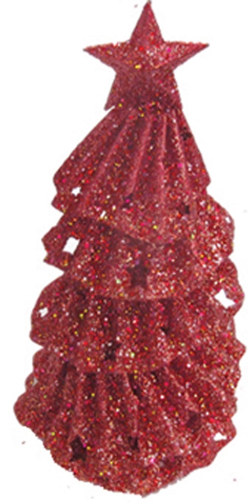 Glittered Christmas Tree Centrepiece, 20cm