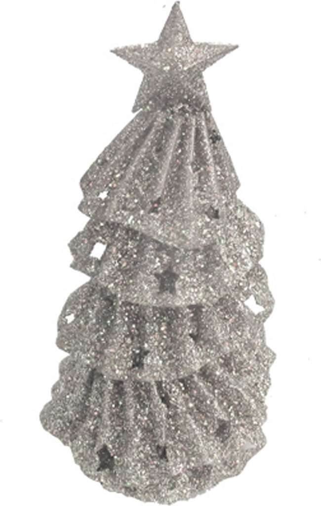 Glittered Christmas Tree Centrepiece, 20cm