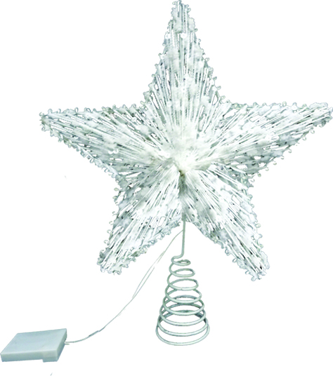 Light-Up Star Tree Top, 30cm