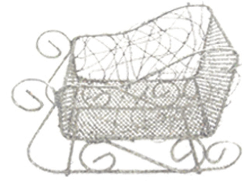 Wireframe Sleigh Centrepiece, 16cm