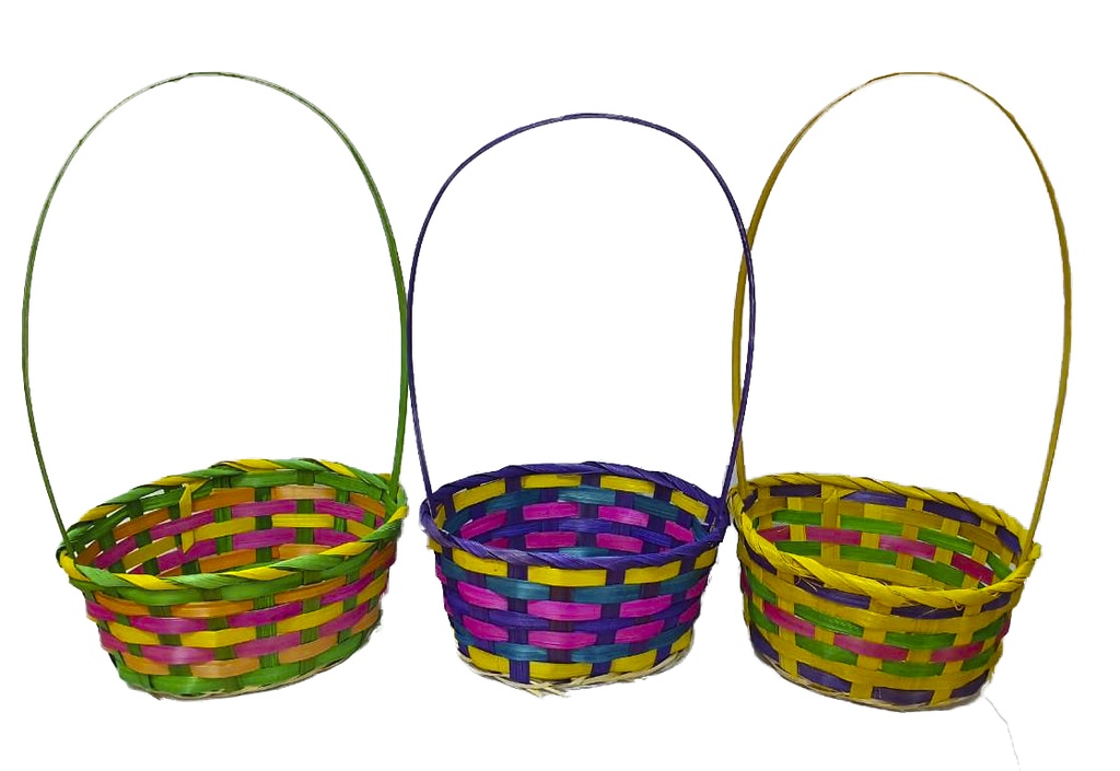 Bamboo Easter Basket, 22cm