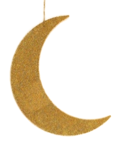 Glittered Acrylic Crescent, 28cm
