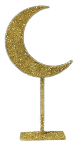 Glittered Acrylic Crescent Centrepiece, 50cm