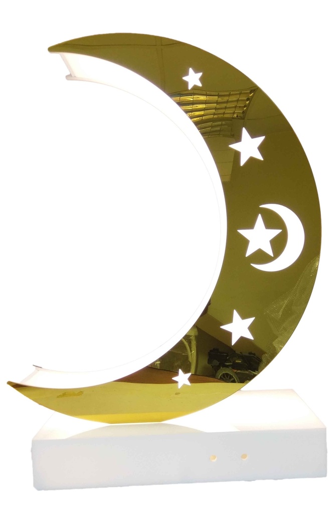 Illuminated Crescent, 90cm