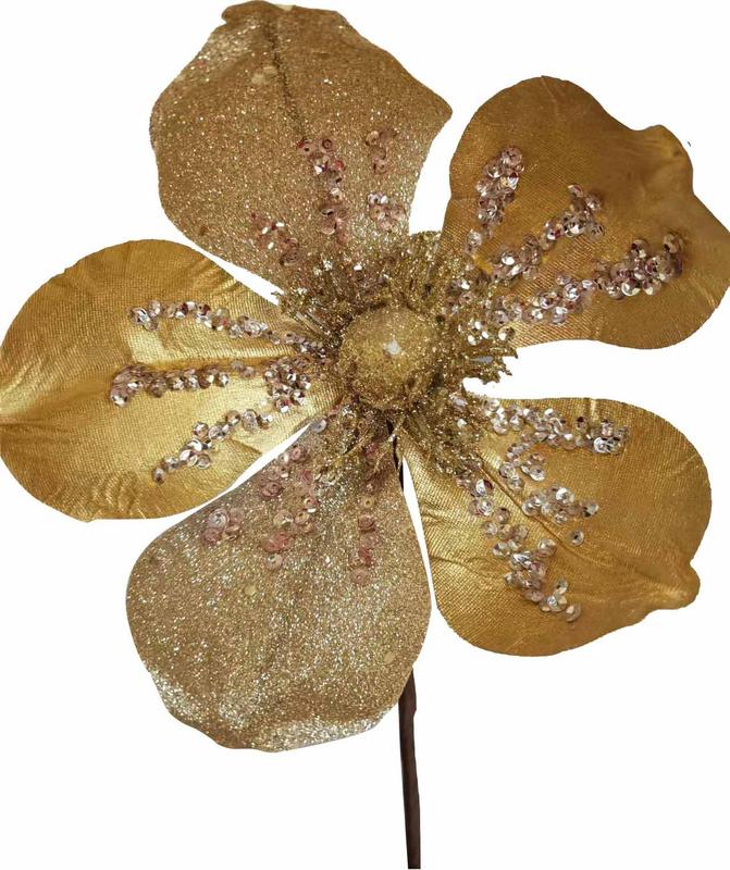Glittered Poinsettia, 15cm