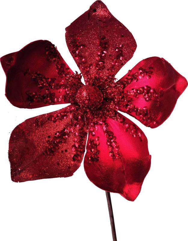 Glittered Poinsettia, 15cm