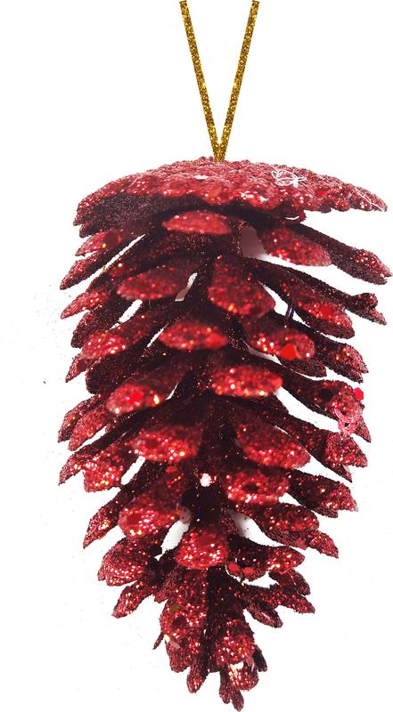 Pinecone Glitter Taper, 11cm