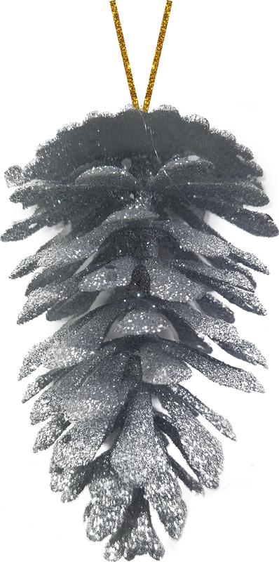 Pinecone Glitter Taper, 11cm