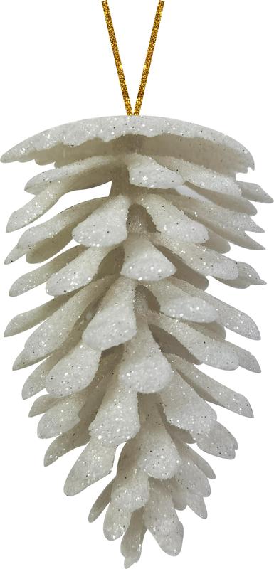 Pinecone Glitter Taper, 11cm