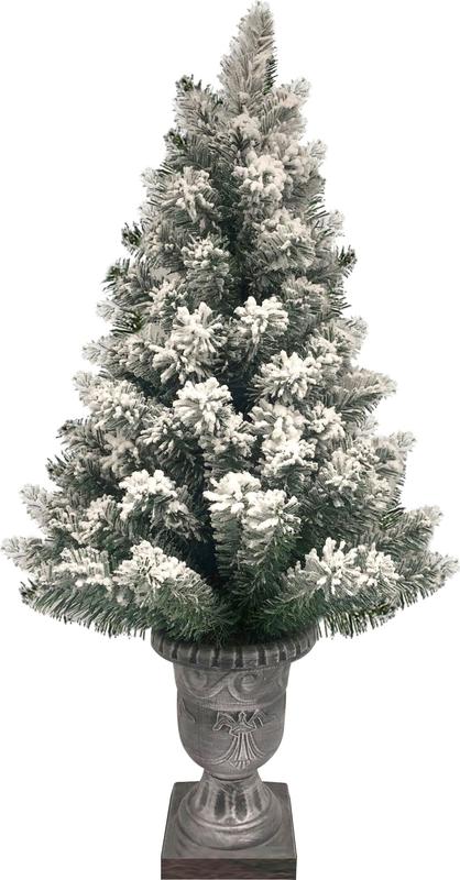 Flocked Tree Urn, 1m