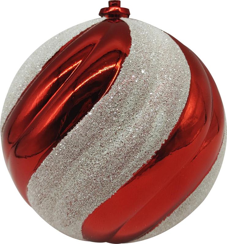 Glittered Swirl Ball, 15cm