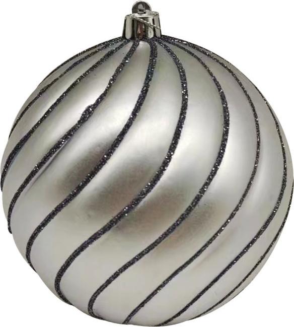Glittered Swirl Ball, 12cm