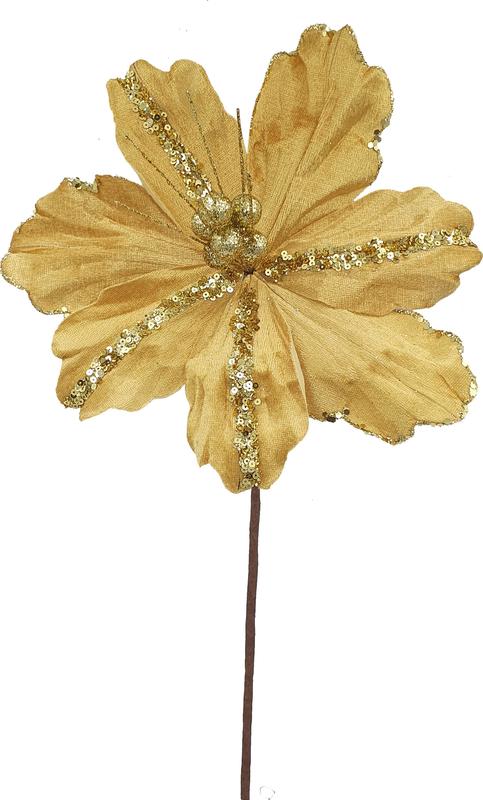 Sequin Magnolia Pick, 24cm