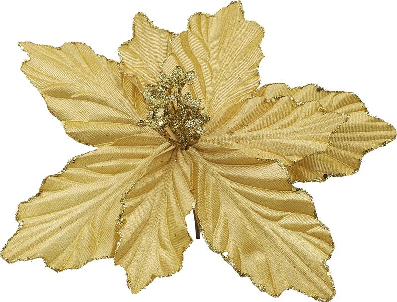Glittered Poinsettia, 26cm
