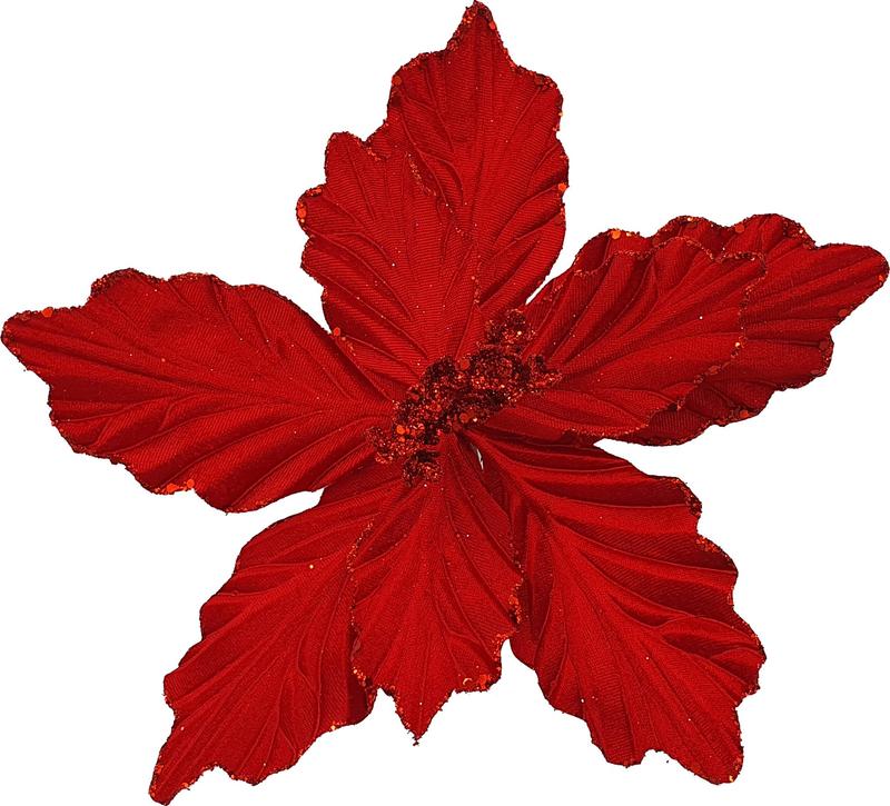 Glittered Poinsettia, 26cm