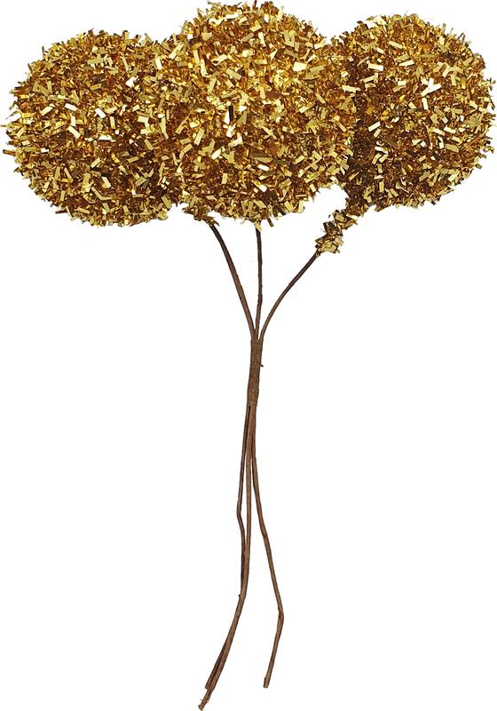 Mini Tinsel Balls, 4cm