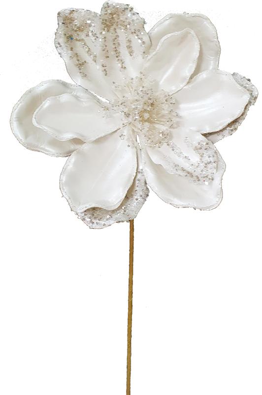 Sequin Satin Magnolia, 20cm