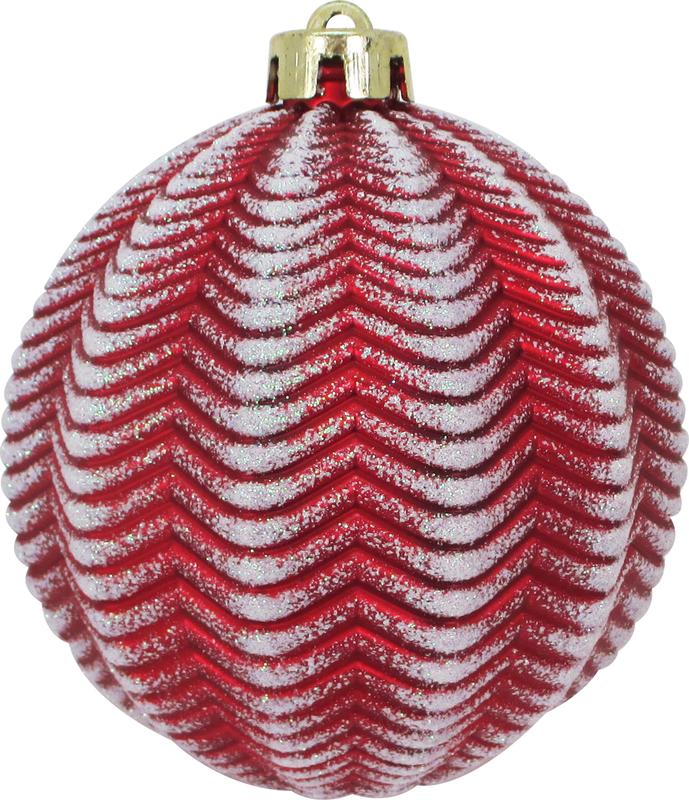 Matte Ridged Bauble, 12cm