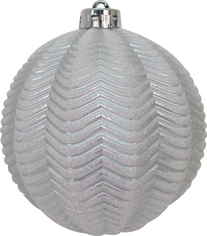 Matte Ridged Bauble, 12cm