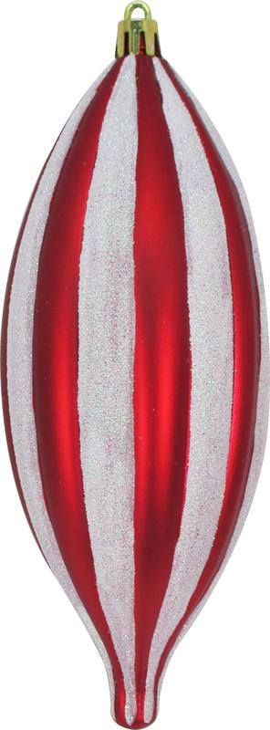 Striped Finial Bauble, 17cm