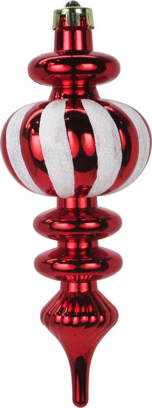 Glitter Stripe Finial, 23cm