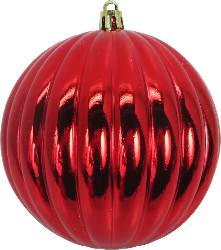 Shiny Ribbed Pumpkin, 10cm
