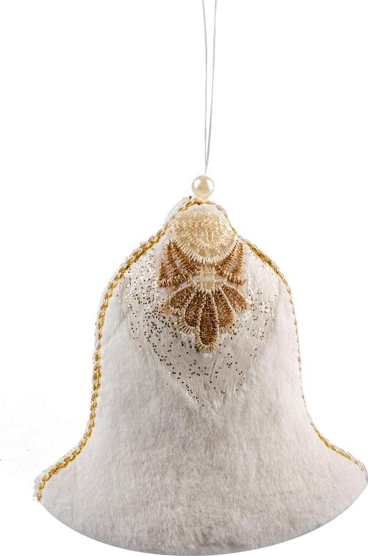 Fabric Bell Ornament, 17cm
