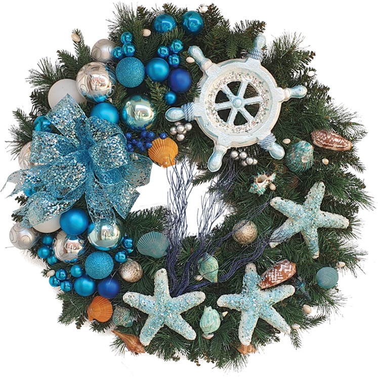 Decorated Wreath Coastal Wheel