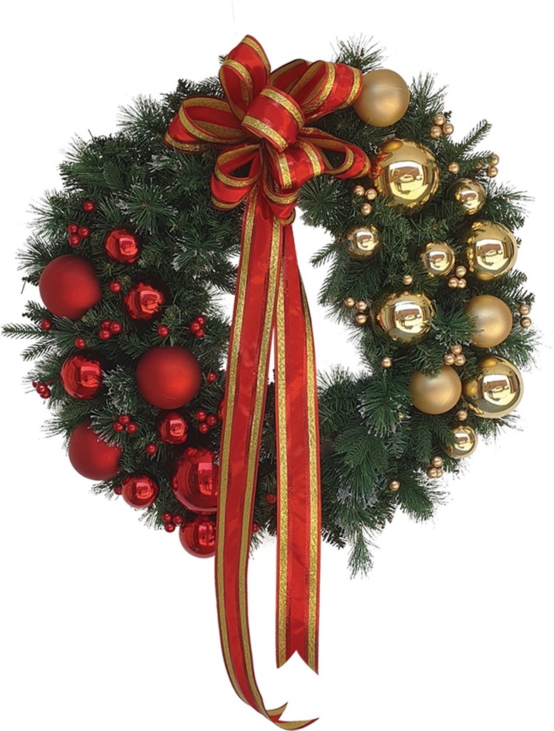 Decorated Wreath Split Bow