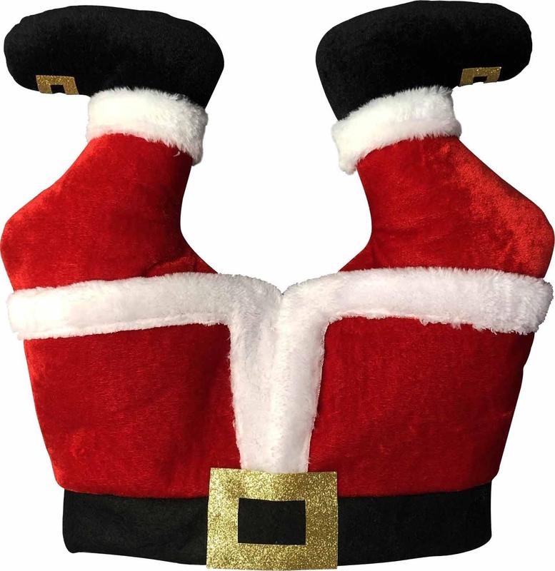 Velvet Santa Legs Hat