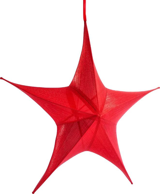Panelled Long-Point Fabric Star, 55cm