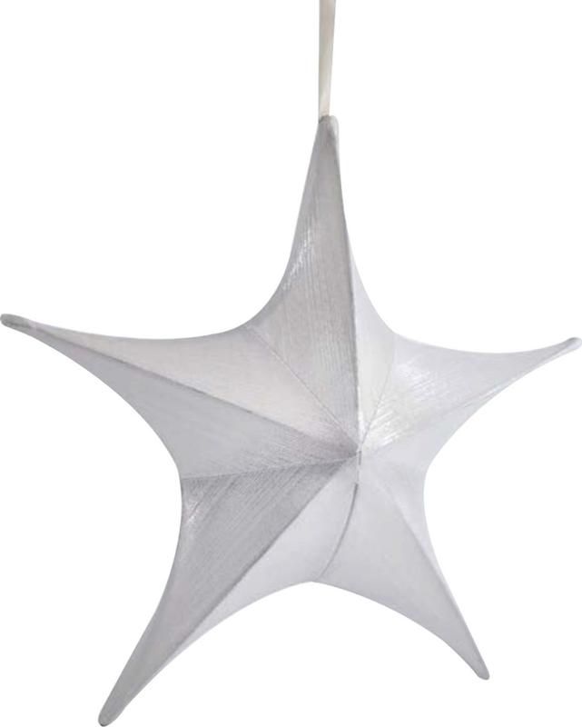 Panelled Long-Point Fabric Star, 75cm