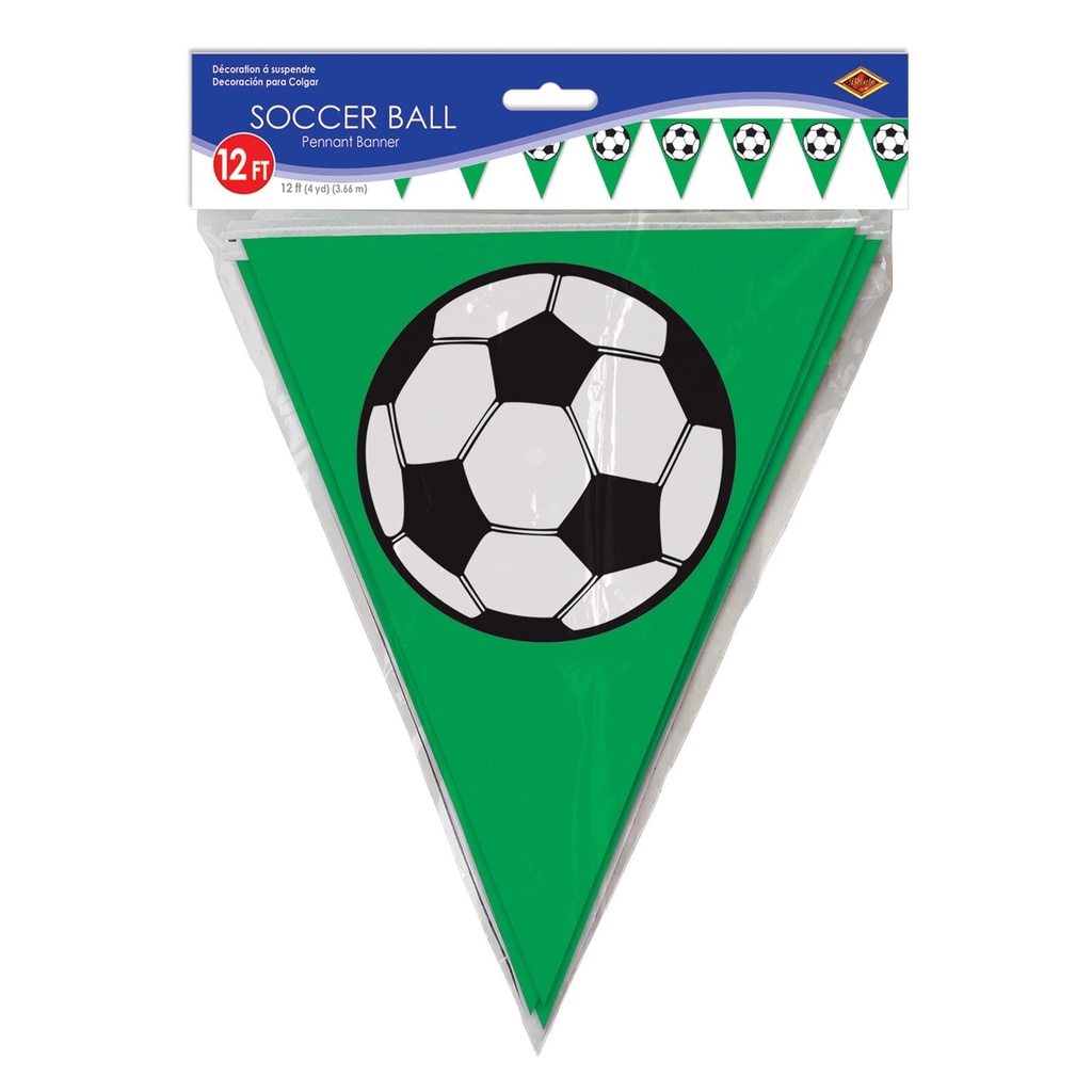 Soccer Ball Pennant Banner