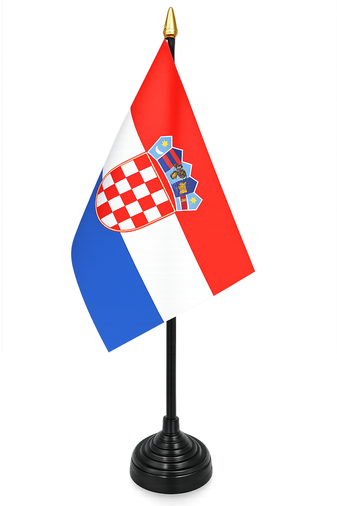 Croatia Table Flag, 21cm