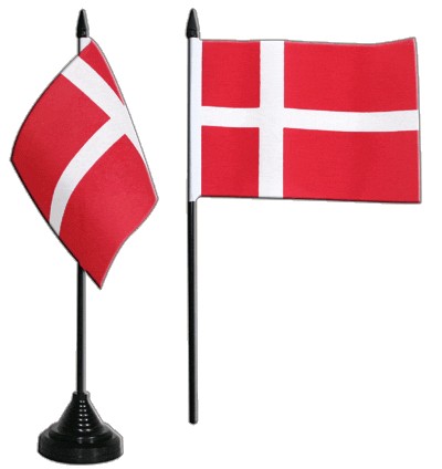 Denmark Table Flag, 21cm