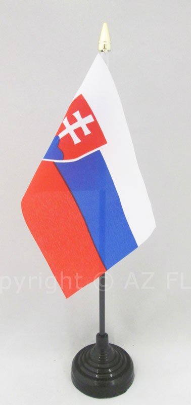 Slovakia Table Flag, 21cm