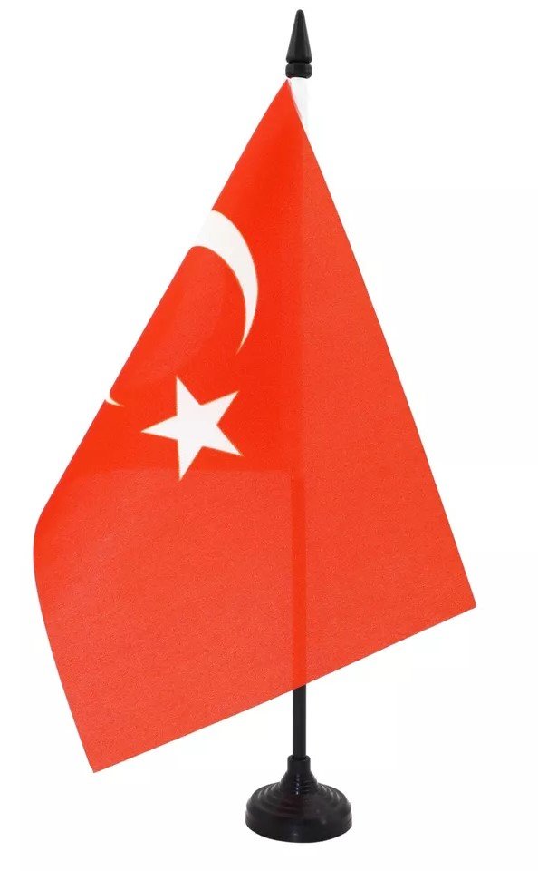 Turkey Table Flag, 21cm