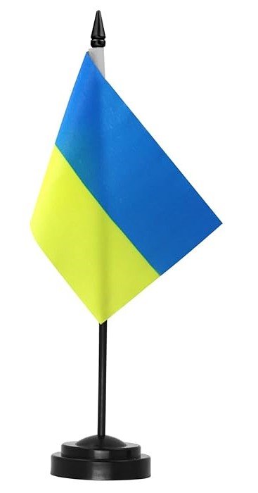 Ukraine Table Flag, 21cm