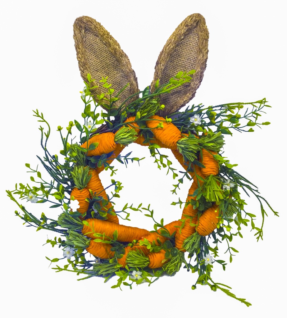 Carrot Bunny Wreath, 45cm