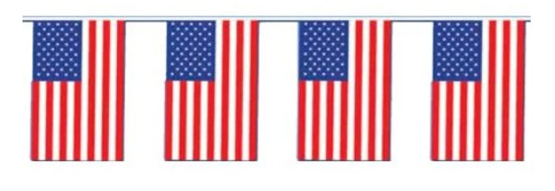 USA Flag Bunting, 8m