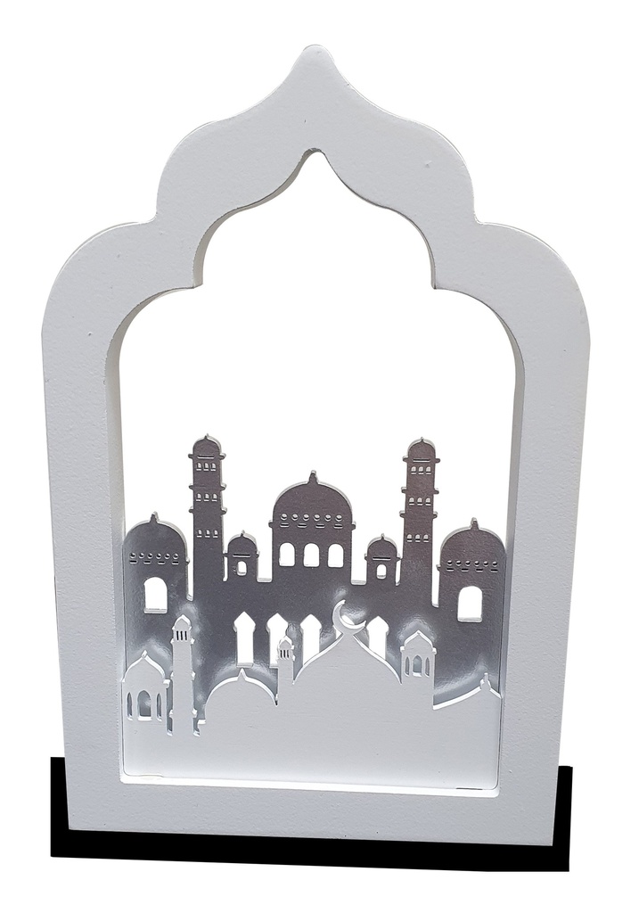 Mosque Crescent Skyline Centerpiece, 20cm