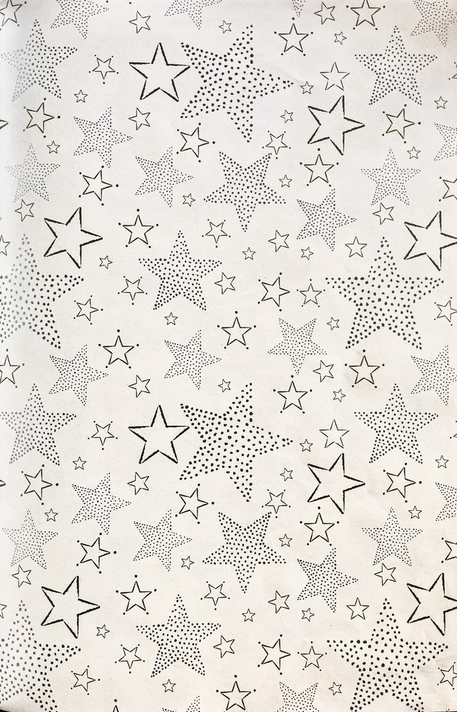 Printed Gift Wrap Dotted Stars, 10m