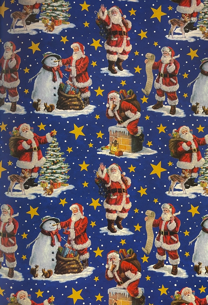 Printed Gift Wrap Storybook Santa, 10m